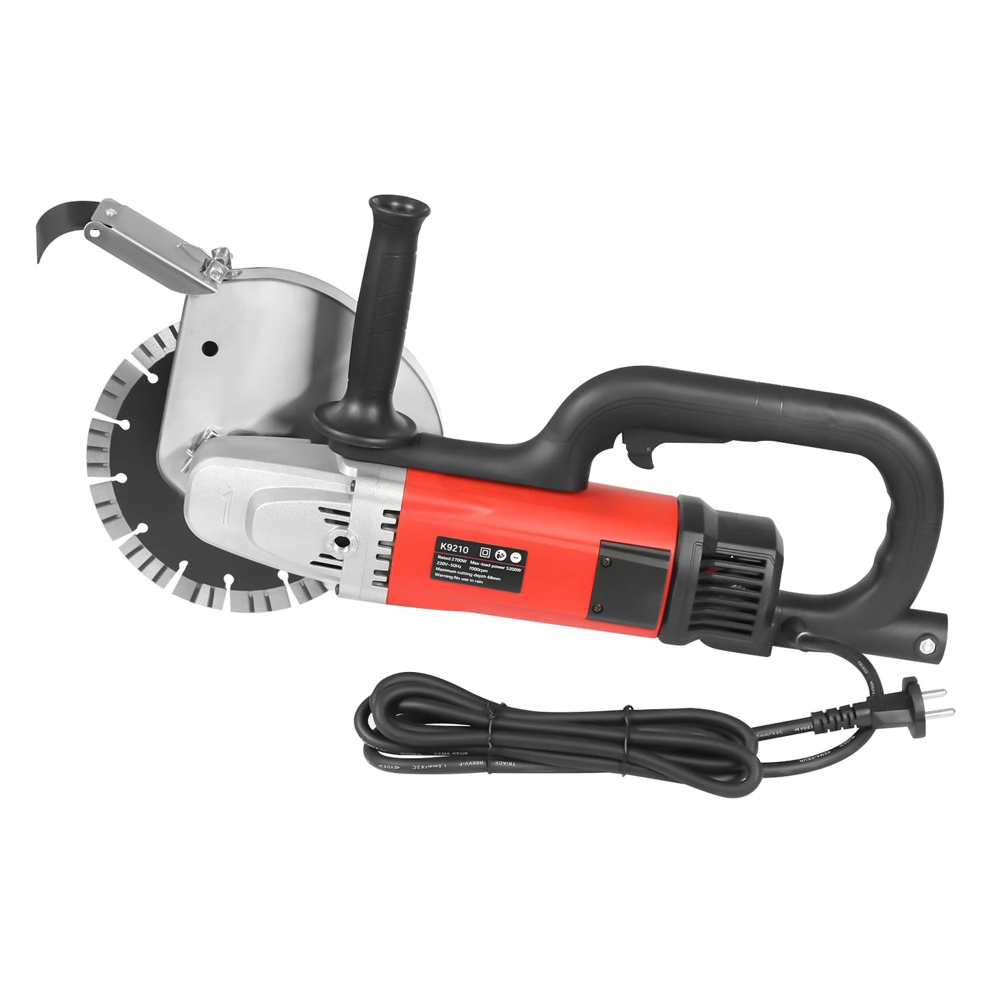Elektrische Betonzaag - Betonfrees - Betonzagen -Steenzaagmachine - Muurfrees - Zaagmachine - 2700W - 7000RPM - 68mm Zaagdiepte - Cirkelzaag - Instelbare Hoek 0-180° - Sleuvenfrees - voor Beton - Baksteen & Steen