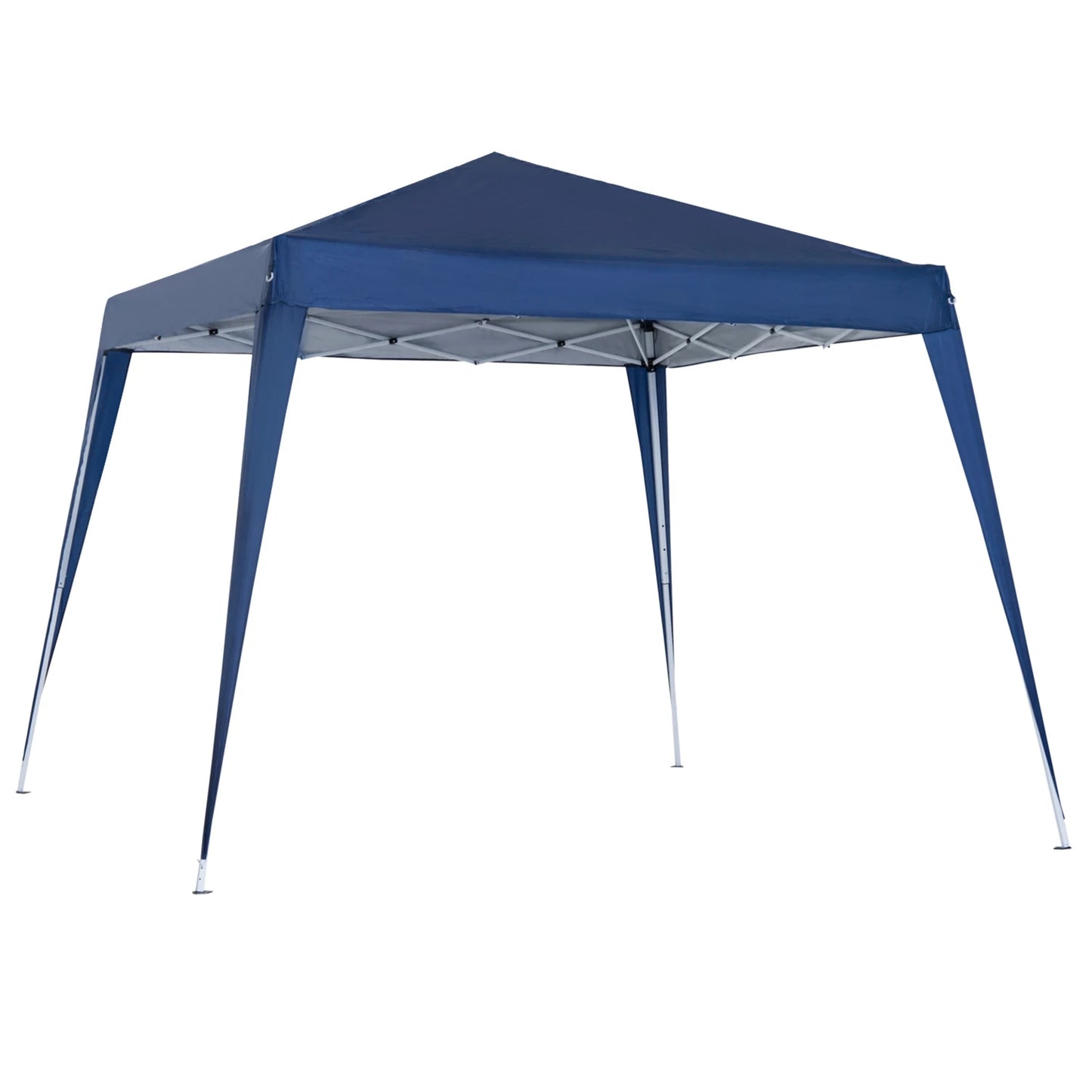 Opvouwbare Partytent 2,4x2,4 m – Waterdicht Pop-up Tuinpaviljoen – Staal & Oxford Doek – UV-bestendig - Blauw - QUORE