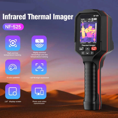 Warmtebeeldcamera – Draagbare Warmtecamera – Infraroodcamera – Temperatuurmeter – 2,8-Inch Display – 8GB Geheugen – USB Type-C