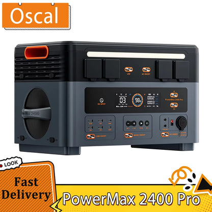 Blackview Oscal PowerMax 2400 Pro Portable LiFePO4 Power Station, 2016Wh 2400W Outdoor Generator, 3500+ Cycles LiFePO4 Smart APP