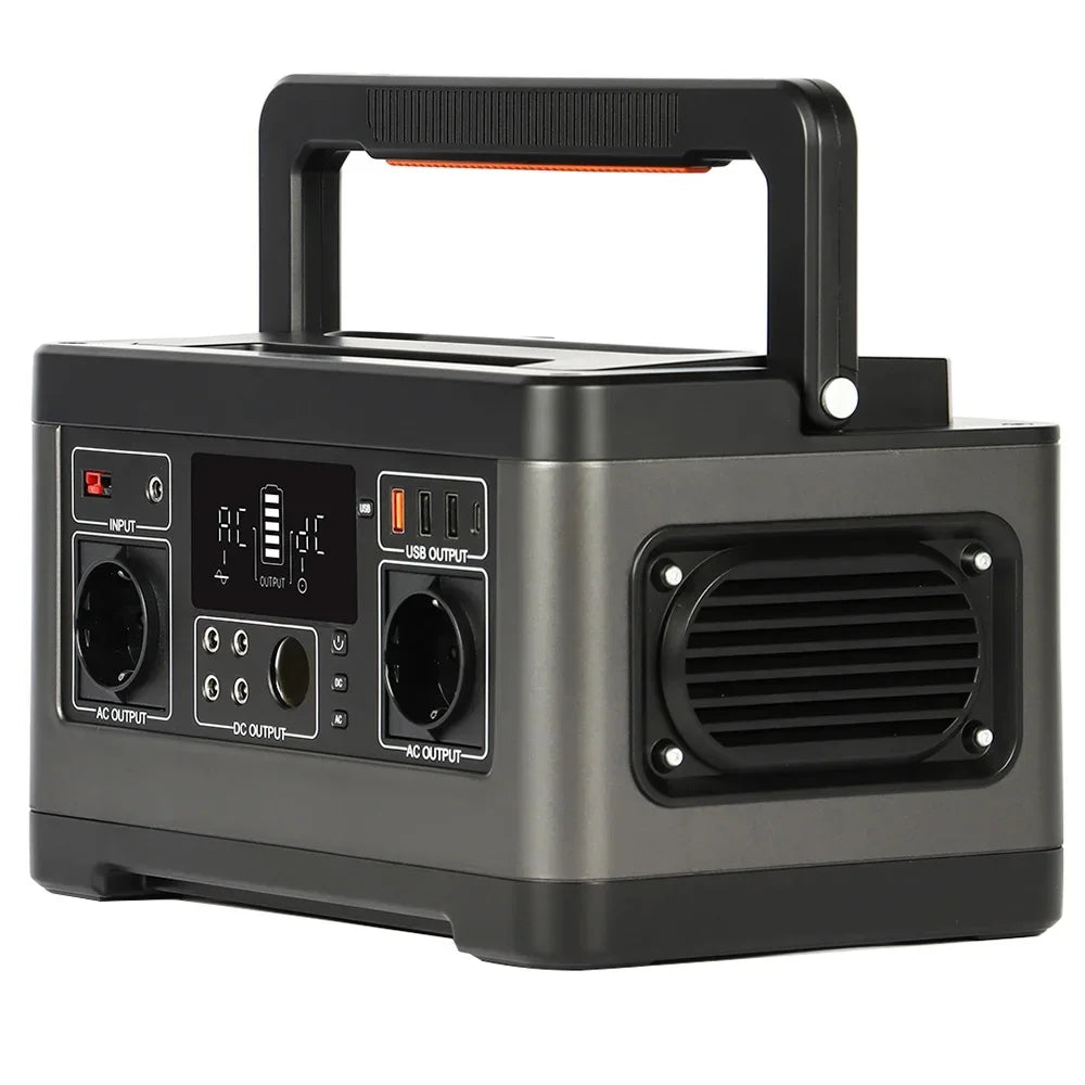 Powerstation - Generatoren - Aggregaat - Stroomgenerator - Generator - 500W - 520Wh Capaciteit - Draagbare Power Station - Lithium Batterij – Zonne-energie Generator – 5x DC Uitgangen – 4x USB Uitgangen