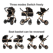 Kinderwagen – Wandelwagen - Opvouwbaar - Babywagen – 3-in-1 - Multifunctioneel - Lichtgewicht - Comfortabel - Veilig – Schokabsorptie - Wit