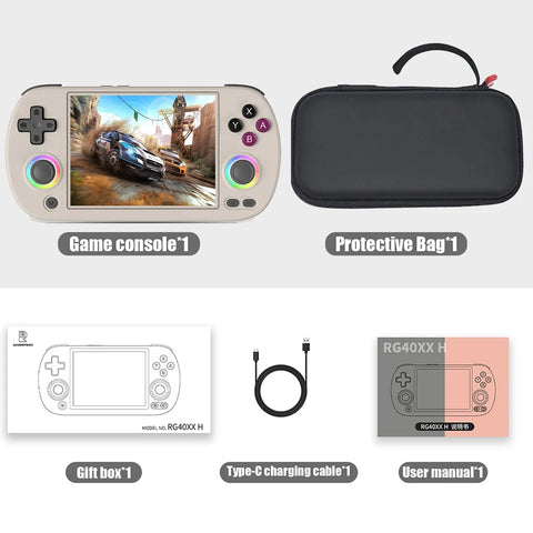 ANBERNIC RG40XX H 64 Bit Linux Retro Handheld Game Console 4.0'' IPS Screen Supports 5G WiFi Bluetooth HDMI-TV Output RG40XXH