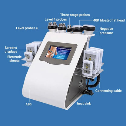 Ultrasone Vacuüm En RF Massager – Huidverzorgingsapparaat – Cellulitisbehandeling – Lichaamscontouren Verbeteren – Ultrasone Trillingen – Radiofrequentie – Vacuümzuigfunctie