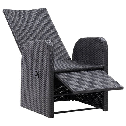 Verstelbare Tuinstoel – Loungestoel – Balkonstoel – Strandstoel – PE-Rattan – Verstelbare Rugleuning – Comfortabel Kussen