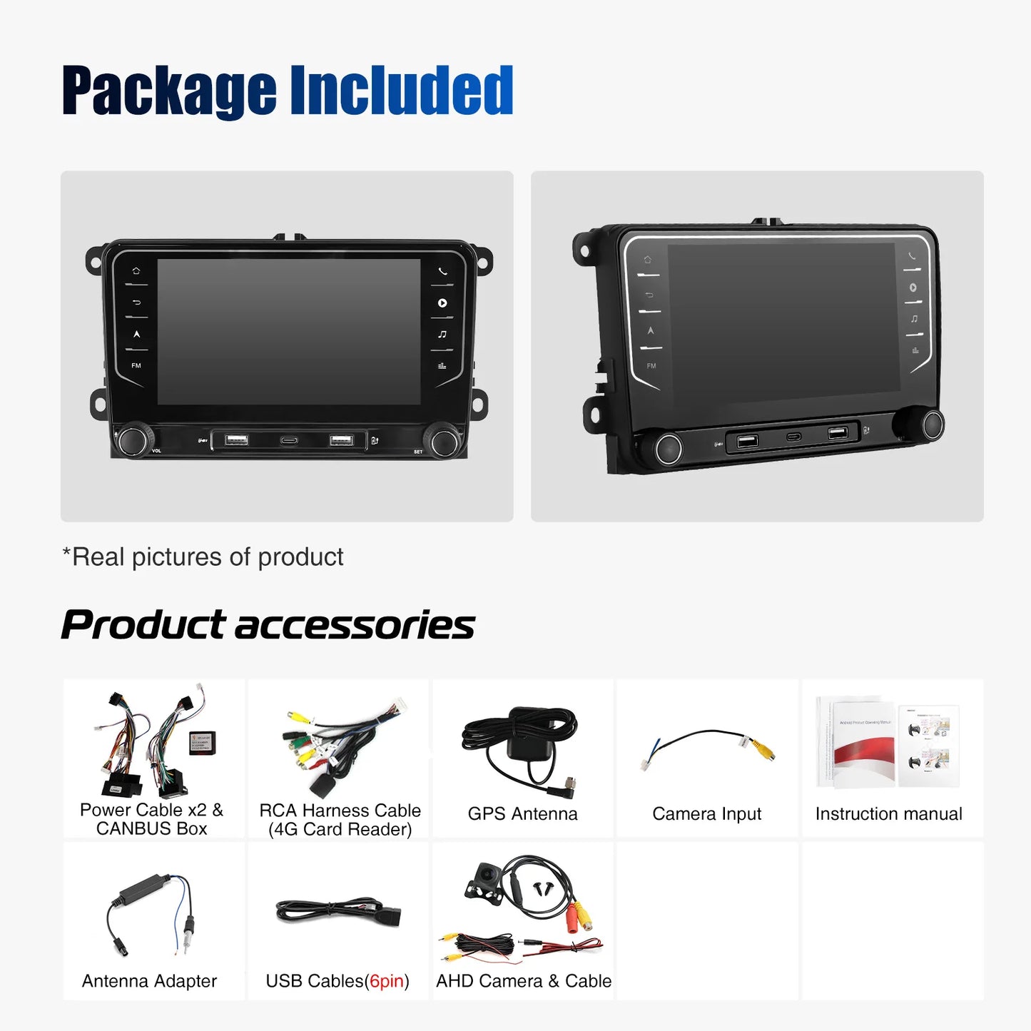 ESSGOO Android 14 Wireless Carplay Car Multimedia Player For Volkswagen Skoda Octavia golf 5 6 touran passat GPS WiFi Car Radio - QUORE