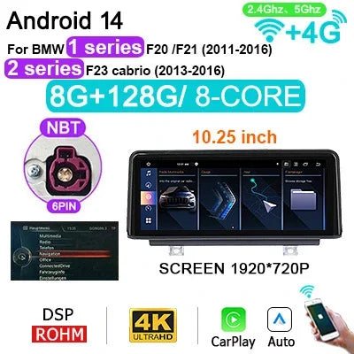 12,5'' Android 14 Autoradio – Car Multimedia Stereo – Touchscreen Radio – Auto Entertainment Systeem – Draadloze CarPlay – Wifi & 4G LTE Verbinding – Plug & Play Installatie