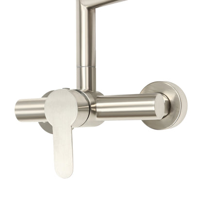 Faucet - Basin Faucet - Swivel Faucet Kitchen - Swivel Spout - Mixer Tap for Bathroom or Kitchen - Wall Mounted 360 ° - 1.33 kg - Silver