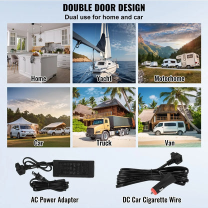Elektrische Koelbox - Frigobox - Refrigerator - Car Fridge - Draagbaar - 25L - Dual Zone Compressor Koelbox - voor Auto, Camping en Reizen - Coolbox - Besturing via Bluetooth-app op smartphone