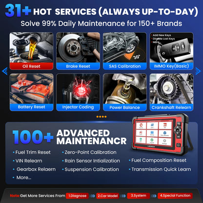 OBD Scanner - OBD2 - Auto Scanner - Auto uitlezen - Diagnose Apparatuur voor Auto's - All System - Bidirectionele Diagnosetool - ECU Coding - 31+ Services - CAN FD & DoIP - FCA Autoauth - Android 10 - 3GB+32GB - 6100mAh - Meertalig - Euro-Versie