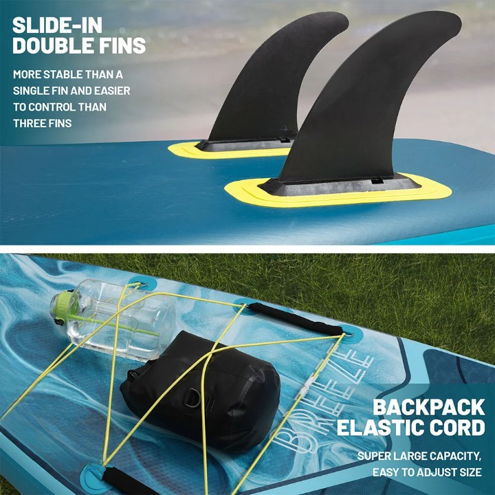 Opblaasbare Paddleboard – Inflatable Board – SUP Board – Watersportboard – Stevige PVC Constructie – Draagvermogen 175 Kg - Blauw