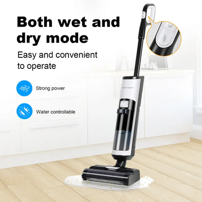 Draadloze Vloerreiniger – Nat-Droog Reiniger – 3-in-1 Stofzuiger – Veger – 14 Kpa Zuigkracht – 600 Ml Watertank