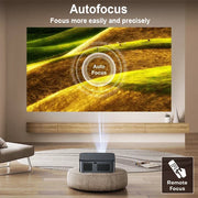Xiwbsy - 8G Manual Focus1 - Beamer - Projector Beamer - Mini Meamer - 4k - Full HD 1080P - 1920x1080dpi - Automatic focus - with WiFi - 25000Lumens - 108W - Black