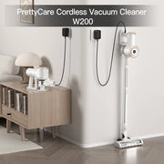 PrettyCare - Steelstofzuiger - Snoerloze stofzuiger - 29KPA - 1,2L capaciteit - Zakloos - HEPA - 180W - Wit