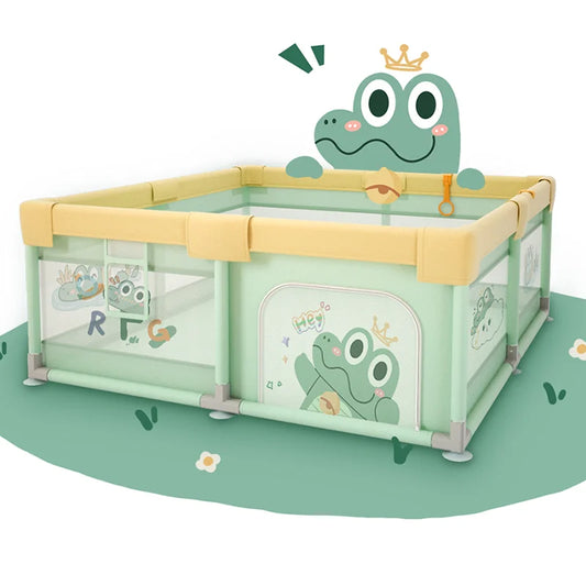 Babybox – Grote Speelbox 150x180 cm voor Binnen en Buiten – Kinderbox met Kruipluik – Veilige en Duurzame Speelruimte met Krokodilontwerp
