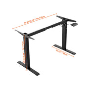 Sit Stand Desk - Sit Stand Desk Electric - Desk Frame - Desk Frame Electric - Electric Desk Frame - DIY Workstation Base - for Home and Office - 90-135cm - Single - Black