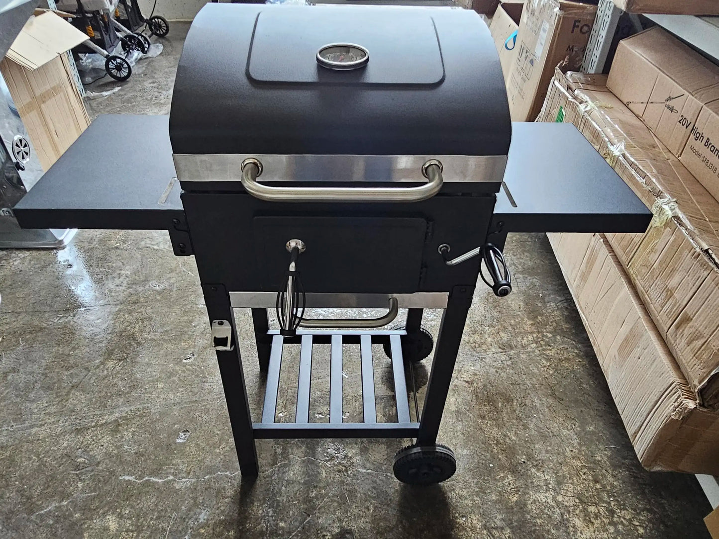 Houtskoolbarbecue – Buitenbarbecue – Tuinbarbecue – Grill – BBQ – Opvouwbaar Zijrek – Verstelbare Houtskoolplaat