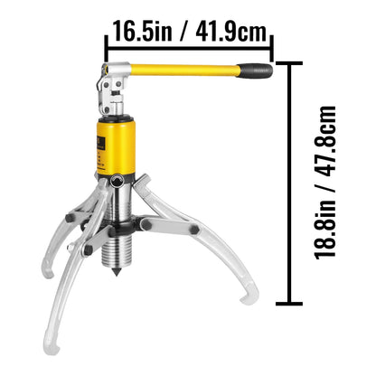 Hydraulische lagertrekker - Lagertrekkerset - Poelietrekker - Binnenlager Trekkerset  - 15 Ton - Twee & Drie Verstelbare Kaken - Voor Reparatiewerkplaats