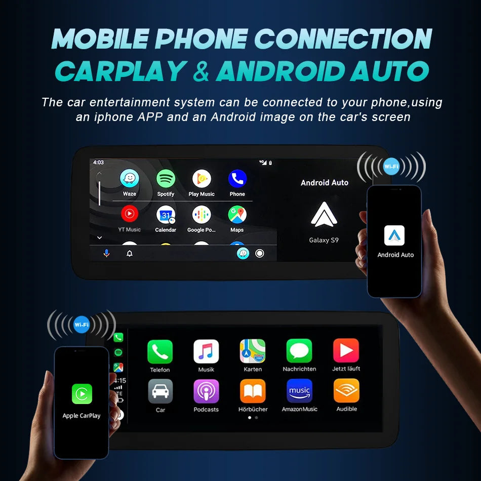Multimedia Speler – Car Radio – Navigatiesysteem – Touchscreen – Auto Stereo – Draadloos CarPlay & Android Auto – 12,3 Inch Scherm – Geïntegreerde GPS Navigatie - QUORE