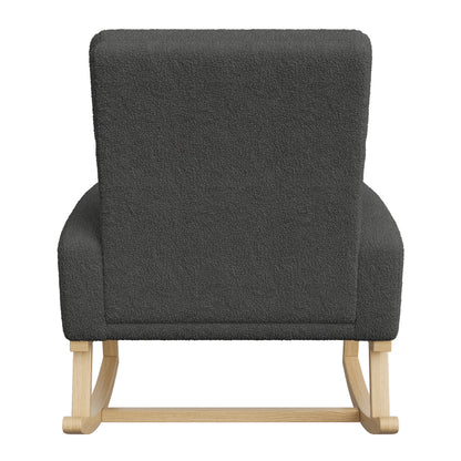 Schommelstoel – Relaxstoel – Schommelzetel – Loungestoel – Zachte Teddy Velvet – Ergonomische Rugleuning – 14 Cm Dikke Spons