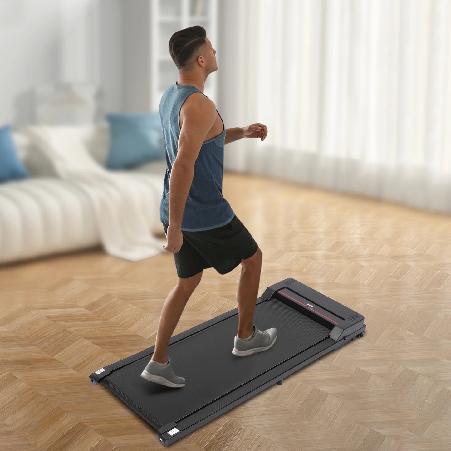 Treadmill - Treadmills - Walking Belt - Walking Pad - Treadmill - Electric Treadmill for Under Desk - for Walking and Jogging - Black
