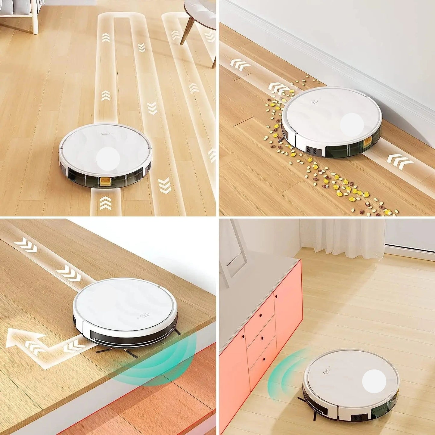 Robotstofzuiger – Robot Cleaner – Dweilrobot – Automatische Stofzuiger – 6000Pa Zuigkracht – 5200mAh Batterij