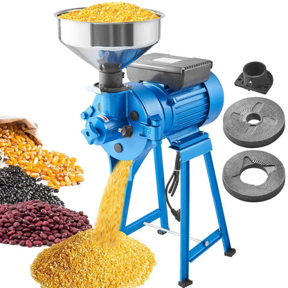 VEVOR 1500W 220V Electric Grain Grinder Corn Wheat Flour Cereal Mill Wet & Dry