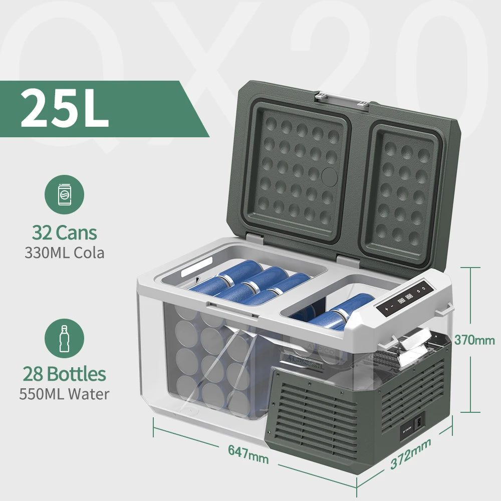 Draagbare Koelkast – Camping Koelbox – Auto Koelkast – Mini Frigo – Camper Koelkast – 25L – Koelen En Vriezen Tot -20°C