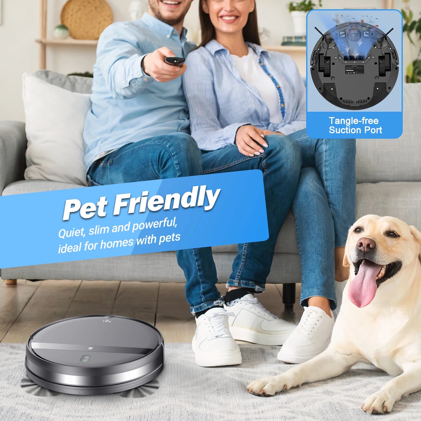 Robotstofzuiger – Dweilrobot – Stofzuigerrobot – Robotcleaner – Slimme Stofzuiger – 2-in-1 Dweilfunctie – Krachtige 2000Pa Zuigkracht