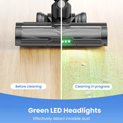 Cordless Stick Vacuum Cleaner - Stick Vacuum Cleaner - Vacuum Cleaner - Cordless Stick Vacuum Cleaner - Powerful Suction - 35Kpa - Stick Vacuum Cleaner - with green light - LED display - Anti-tangle brush - Gray