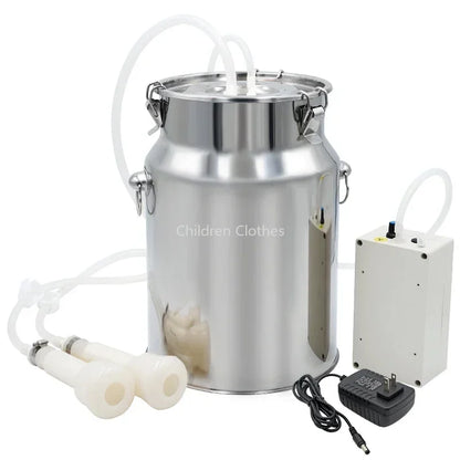Elektrische Melkmachine – Melkmachine Koeien – Geiten Melkapparaat – Melkrobot – Melksysteem – RVS Melkbeker 10 Liter – Instelbare Zuigkracht