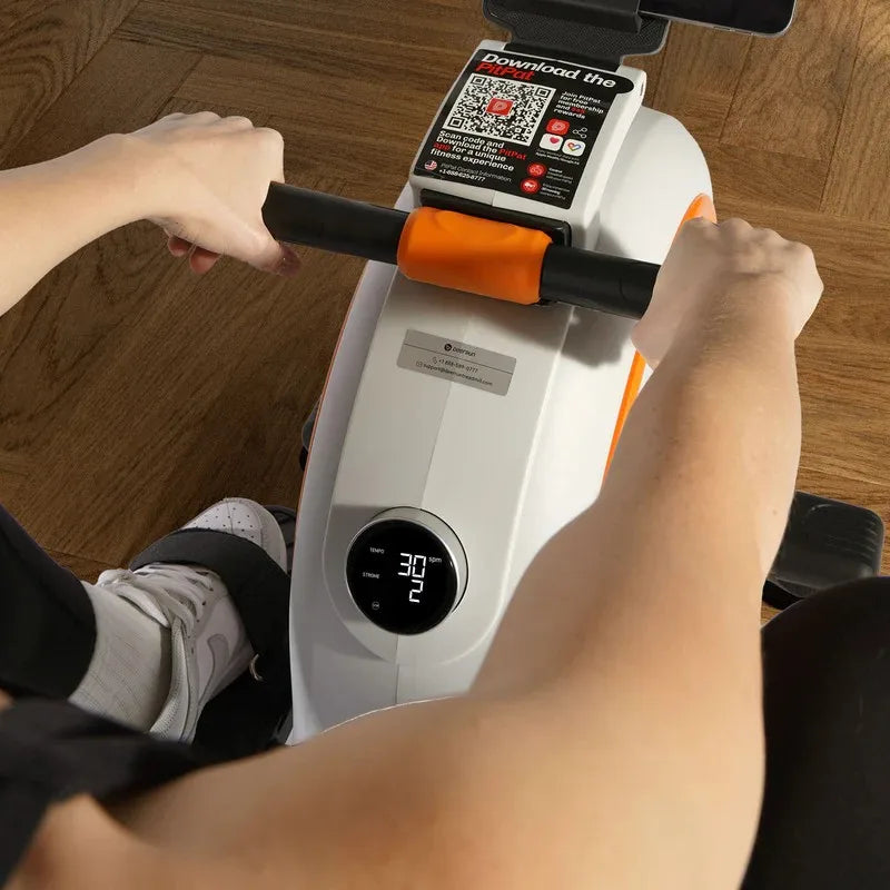 Roeimachine - Roeiapparaat - Magnetische Roeitrainer Fitness - Bluetooth Smart Rower - Geluidsstil - 32 Weerstandsniveaus - LED Display - 300LBS Draagvermogen - Wit