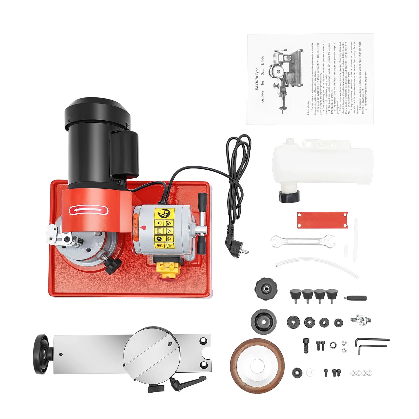 Zaagbladslijpmachine – Zaagbladslijper – Cirkelzaagslijper – Bladenslijper – Zaagblad Scherp Maker – Rood – 370W Motor – 2850 RPM Toerental