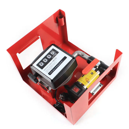 Elektrische Pomp - Brandstofpomp elektrisch - Tankpistool - Dieselpomp - Brandstofpompen - 230V - 550W - 60L/Min - Diesel Elektrische Pomp - Zelfaanzuigende Brandstofpomp met Hoge Vermogen en Tankpistool - QUORE