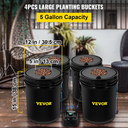 Hydrocultuur -Watercultuursysteem - Watercultuursysteem Gallon - Emmers Watercultuursystemen - Direct 4PCs - QUORE