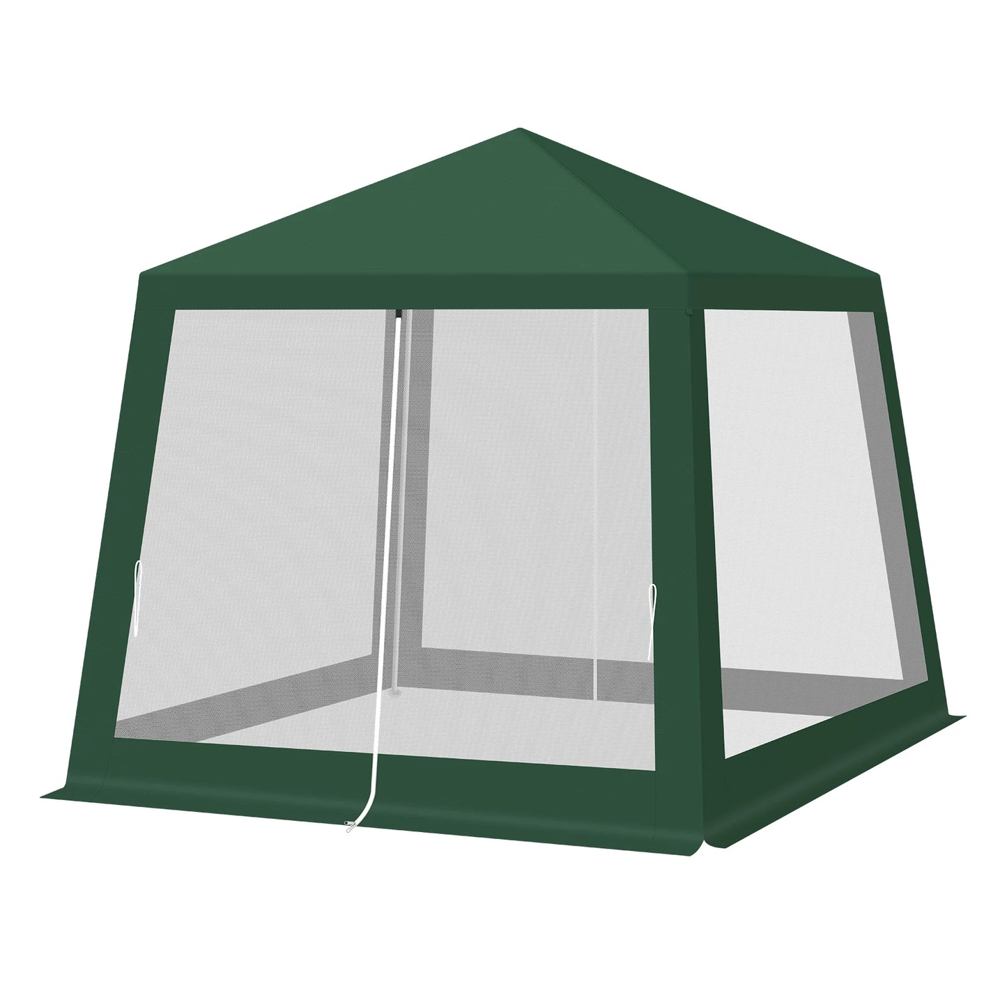 Tuinpaviljoen - Partytent - Tent - Easy up Partytent - 3x3m - met Muskietennet en Gaaswanden - Partytenten - Waterafstotende Tent voor Terras, Patio en Tuin - Eenvoudige Montage - Pergola - Paviljoen - Groen