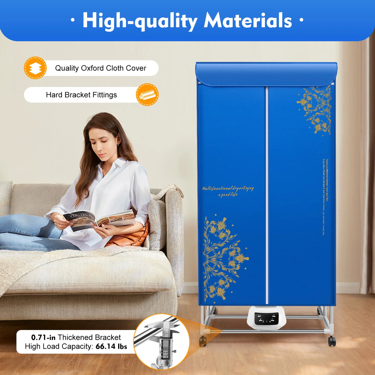 Elektrische Wasdroger - Smart Droogrek - Hangende Kleding Droger - Droger Voor Kledingkast - Warme Lucht Droger - QUORE