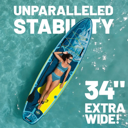 Opblaasbare Paddleboard – Inflatable Board – SUP Board – Watersportboard – Stevige PVC Constructie – Draagvermogen 175 Kg - Blauw
