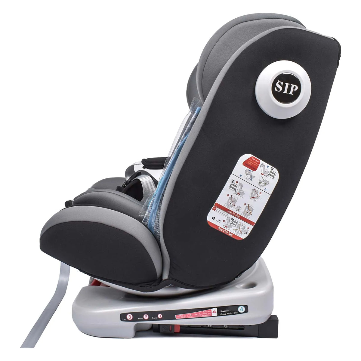 Baby Autostoel - Baby-Autostoeltje - Baby Autostoel Draaibaar - Autostoel - 360° Draaibaar - 5-punts veiligheidsgordel - Kinderautostoel - 9-36kg - 0-12 Years - Grijs