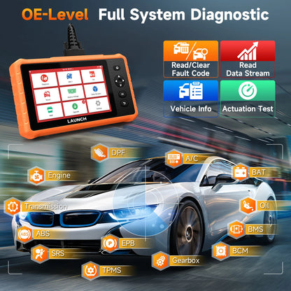 OBD2 Scanner – Diagnosetool – Motordiagnose – DPF Reset – TPMS Ondersteuning – Volledige Systeemdiagnose – Gratis Software Updates
