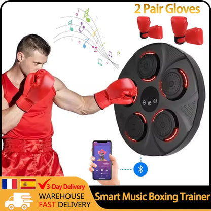 Smart Music Boxing Trainer Boxing Machine Wall Mounted Hanging Sandbag Bluetooth-Compatible Training Speed For Kids Adults