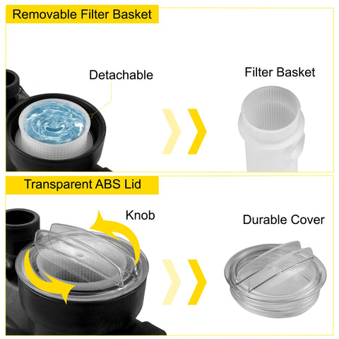 Ondiepe putpomp - Rioolpomp - Tuin waterstraalpomp - 752W - 230V -  50Hz - Maximale stroomsnelheid 4223 GPH - voor irrigatie, wateroverdracht, huishoudelijk - QUORE