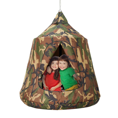 Hammock - Double Hammock - Hanging Chair - Hamac - Hammock Chair - Hanging Tree Tent - Hammock with a Capacity of 330 lbs - Outdoor Hanging Tent - Swing with LED Light String - String Camouflage