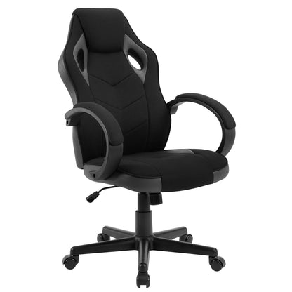 Gamingstoel – Ergonomische - Racing - Bureau - Verstelbare Bureaustoel - met Armleuningen - Kantelfunctie – 360° Draaiend – Hoge Rugleuning – 150 kg Draagvermogen - Grijs