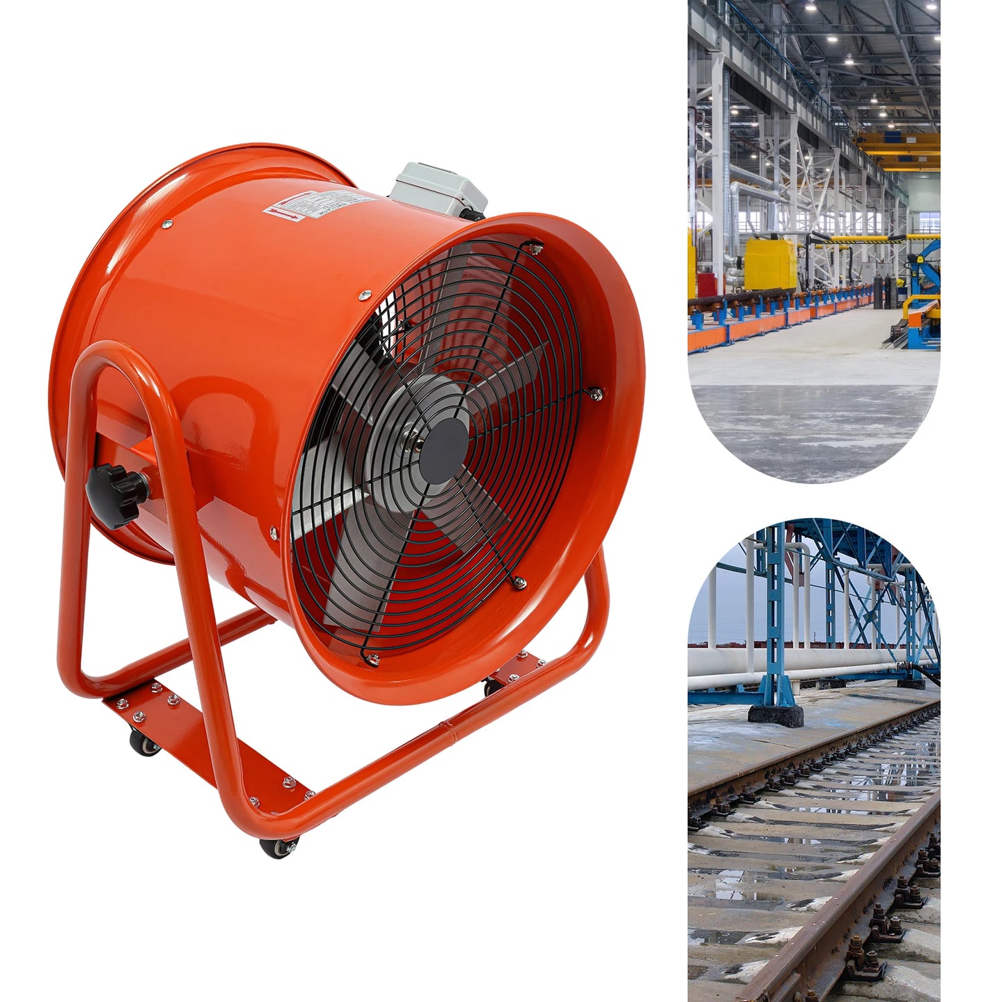 Mobiele Ventilator – Draagbare Ventilator – Professionele Ventilator – Industriële Ventilator – 15.000 M³/Uur – 6 Aluminium Bladen – 2800 RPM Motor