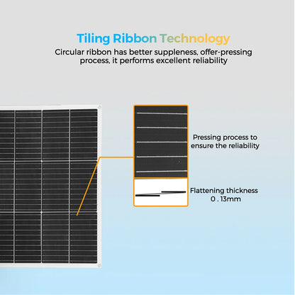 Zonnepaneel - met Zonnebatterij - Zonnepanelen - Monokristallijn - 200W - 20A - Zonne-kit - Lichtgewicht - Waterdicht - Flexibel
