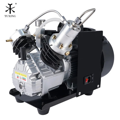 TUXING TXEDM041 PCP Air Compressor Double Cylinder 4500Psi 300Bar For 6.8L Scuba Diving Tank 2200W 50L/Min