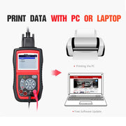 OBD2-Scanner - Diagnosecomputer - Slimme Diagnosetool - Foutverwijdering - OBD2-Scanner - Codelezer - Elektrisch Testinstrument - ALLES IN ÉÉN - AVOmeter - voor Circuittest - Rood