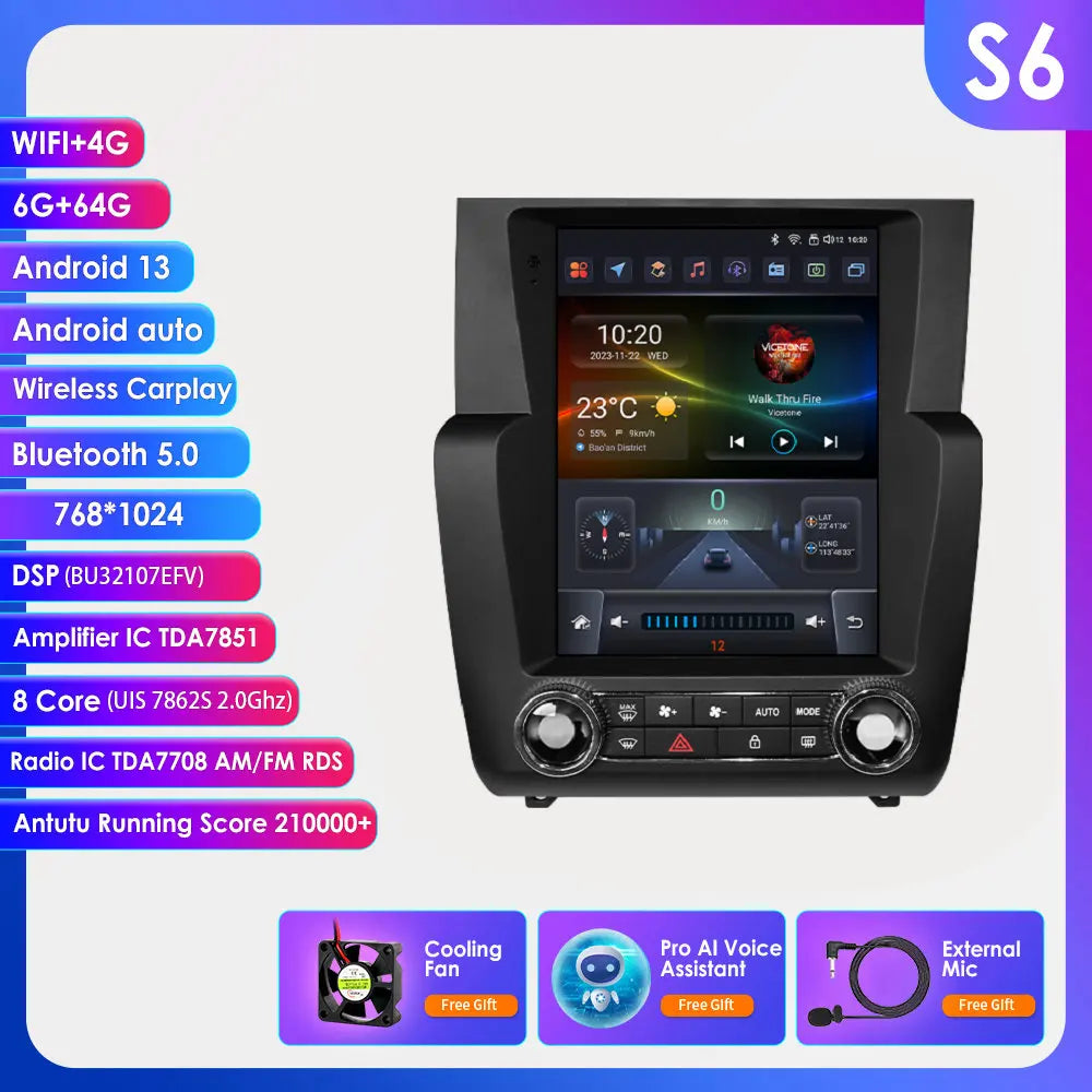 2Din Android Autoradio – Multimedia Speler – Navigatie Systeem – Auto Radio – Touchscreen Stereo – 9,7 Inch QLED Scherm – Ingebouwde 4G & Draadloos CarPlay – Geschikt Voor Citroën C4 C4L DS4 (2013-2017)