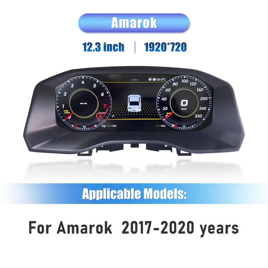 Digitaal Dashboard – LCD Instrumentenpaneel – Auto Display – Digitaal Cluster – Auto Dashboard – 12,3 Inch HD IPS Scherm – Plug & Play Installatie Voor Amarok 2017-2020